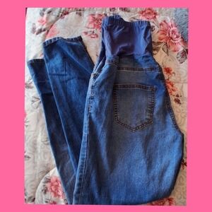 💐4/$10-Time and Tru Blue Denim Maternity Jeans with Waist Panel